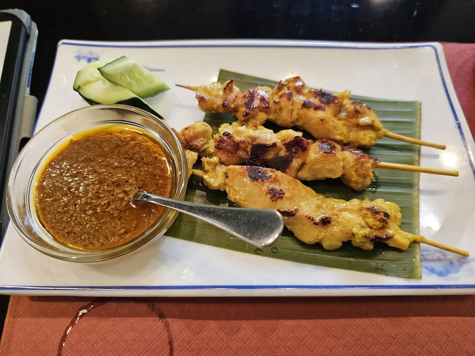 Chicken satay skewers